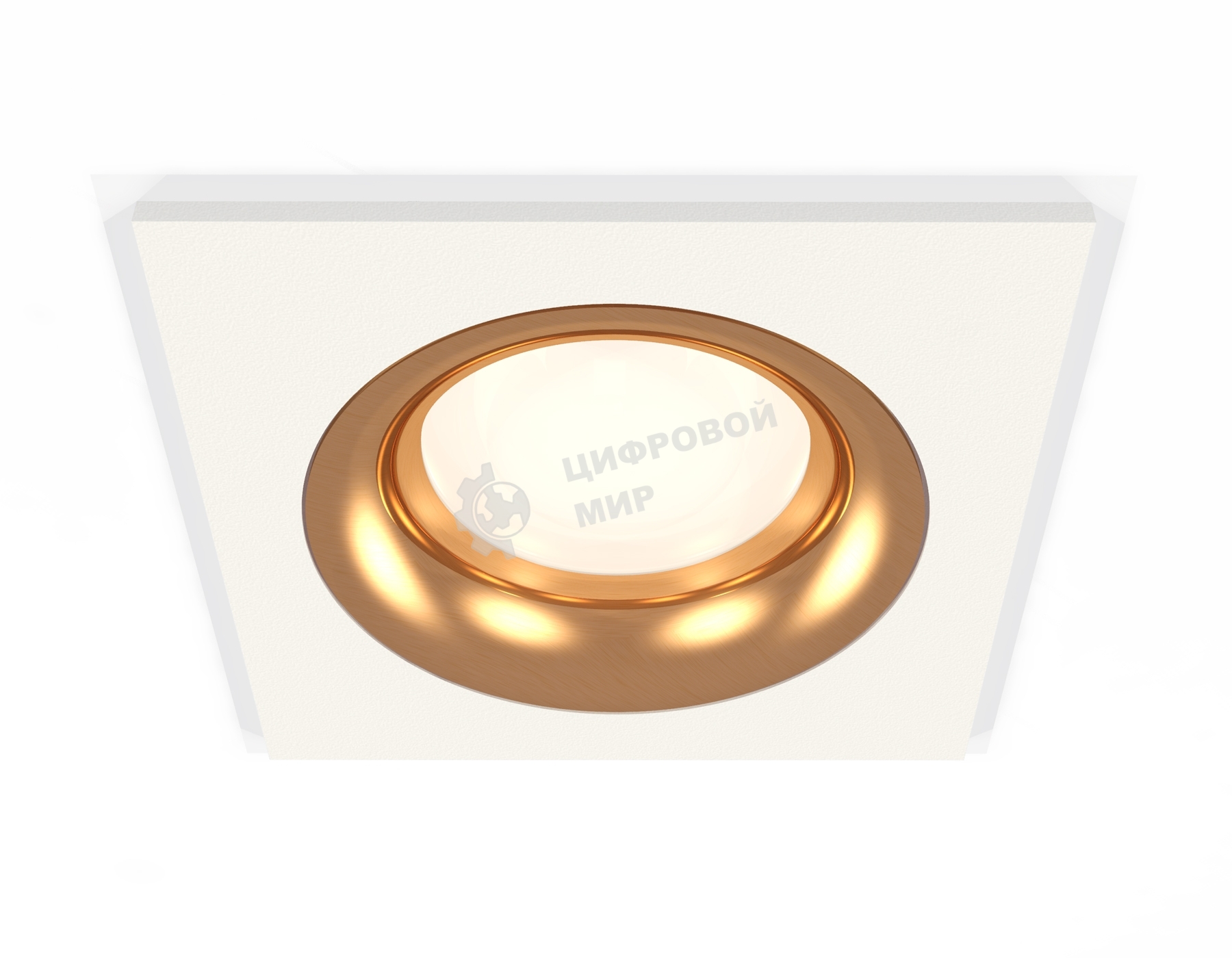 Комплект встраиваемого светильника Ambrella light XC7631005 SWH/PYG белый песок/золото желтое полированное MR16 GU5.3 (C7631, N7014)