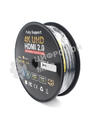 Активный оптический кабель Cablexpert HDMI, 80м, v2.0, 19M/19M, AOC Premium Series, позол.разъемы, экран, коробка