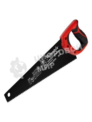 Ножовка по дереву Matrix, 400 мм,7-8 TPI,зуб-3D,каленый зуб,тефл.покр.полотна,двухкомпонентнаярук-ка