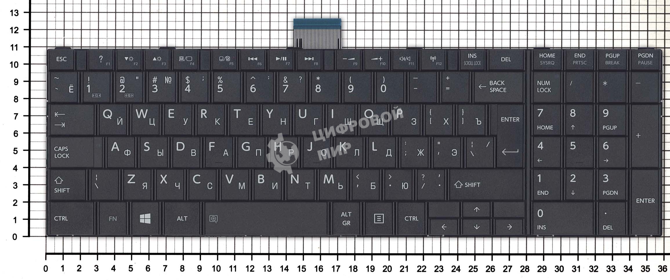 Клавиатура для ноутбука Toshiba Satellite C55 C55-A C55dt черная