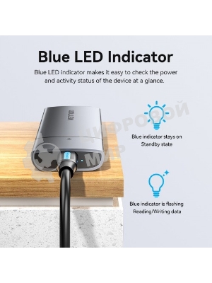 Корпус для SSD Vention USB 3.1 Gen 2-C M.2 NGFF (B-Key/B&M Key) Серый