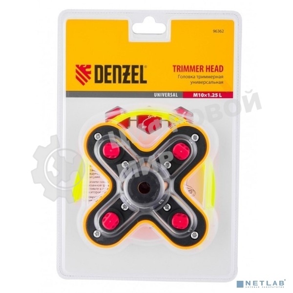 Головка триммерная универсальная гайка Denzel М10х1,25 левая 96362