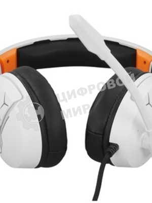 Гарнитура Oklick HS-L710G белый/чёрный, проводная, USB, подсветка