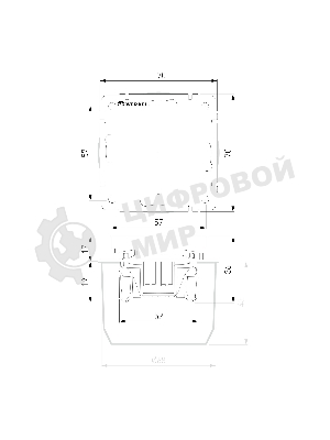 Выключатель одноклавишный с подсветкой (черный) W1210108