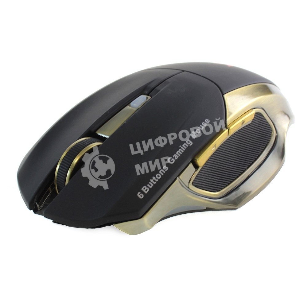 Мышь беспроводная Crown Gaming CMXG-605 черный, 1600 dpi, радиоканал, USB, кнопки - 6