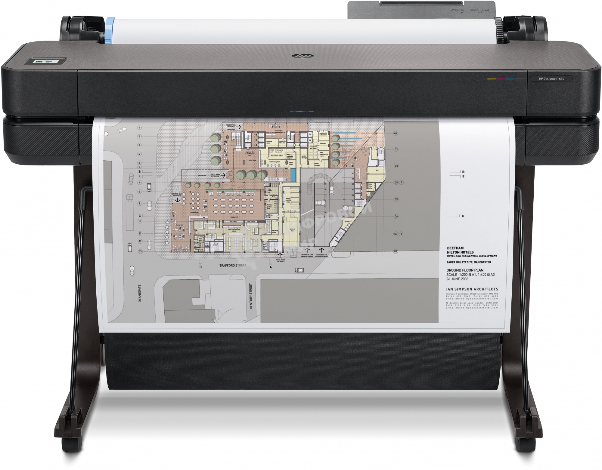 Плоттер струйный HP Designjet T630 (5HB11A/5HB11D), A0, 36