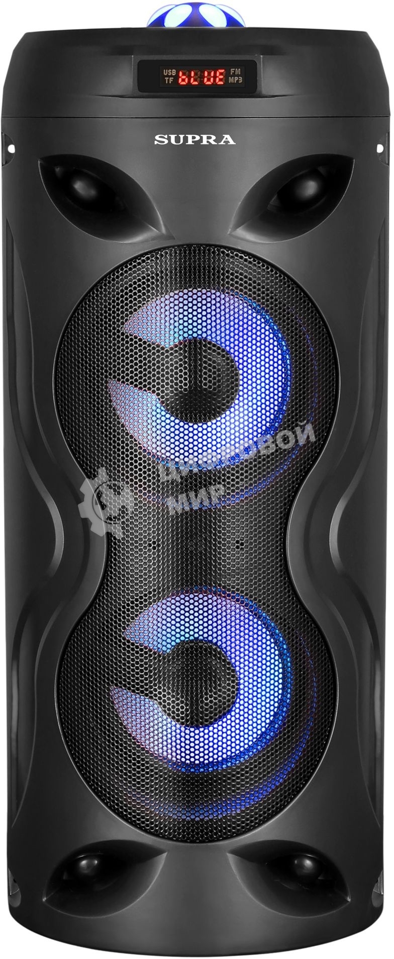 Акустическая система SUPRA SMB-330, 20Вт, с караоке, Bluetooth, FM, USB, черный