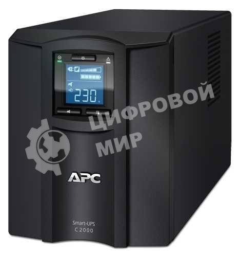 Источник бесперебойного питания APC Smart-UPS C SMC2000I 1300Вт 2000ВА черный