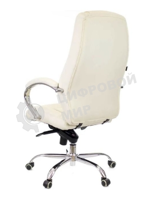 Кресло офисное Everprof Kron M бежевое (экокожа, хром, ролики, Мультиблок)