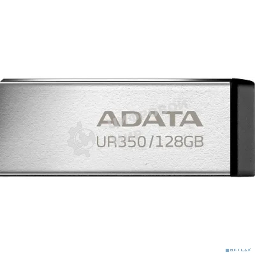 Флешка USB ADATA UR350 (UR350-128G-RSR/BK), 128Gb, USB 3.2, R/W 100/15, серебристый/черный