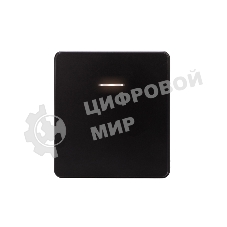 Выключатель Kranz ROUND 1 кл перекрестный (переключатель) с подсветкой 10А с/у оникс