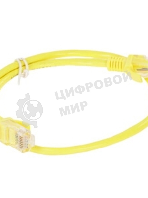 Патч-корд UTP Cablexpert cat.5e, 0.5м, литой, многожильный, желтый