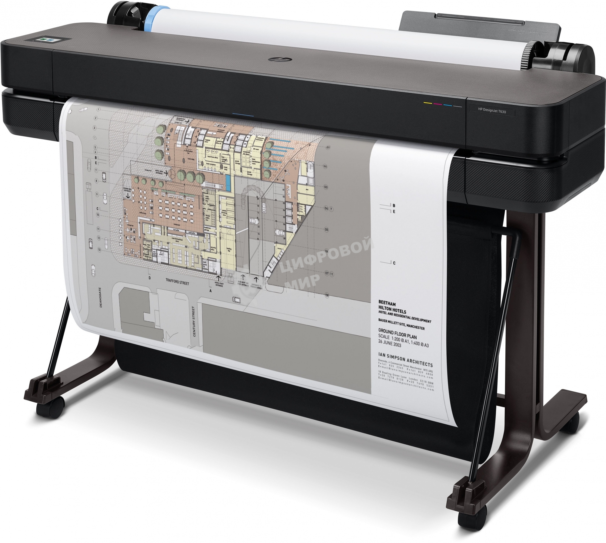 Плоттер струйный HP Designjet T630 (5HB11A/5HB11D), A0, 36