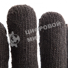 Перчатки трикотажные Сибртех хлопкоэфирные плюшевые, ПВХ 