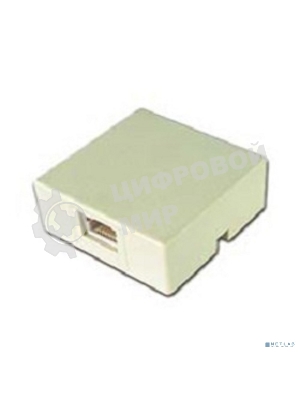 Розетка телефонная TA-101 RJ-11 (6P4C) внешняя 1 порт, белый
