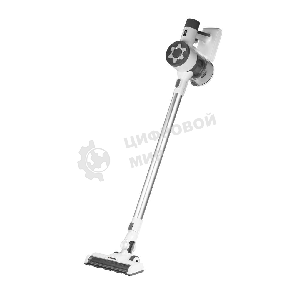 Пылесос вертикальный Galaxy Line GL 6295 белый/серый, питание от аккумулятора, 30 Вт, уборка сухая, пылесборник 0.7 л, работа от АКБ max - 40 мин