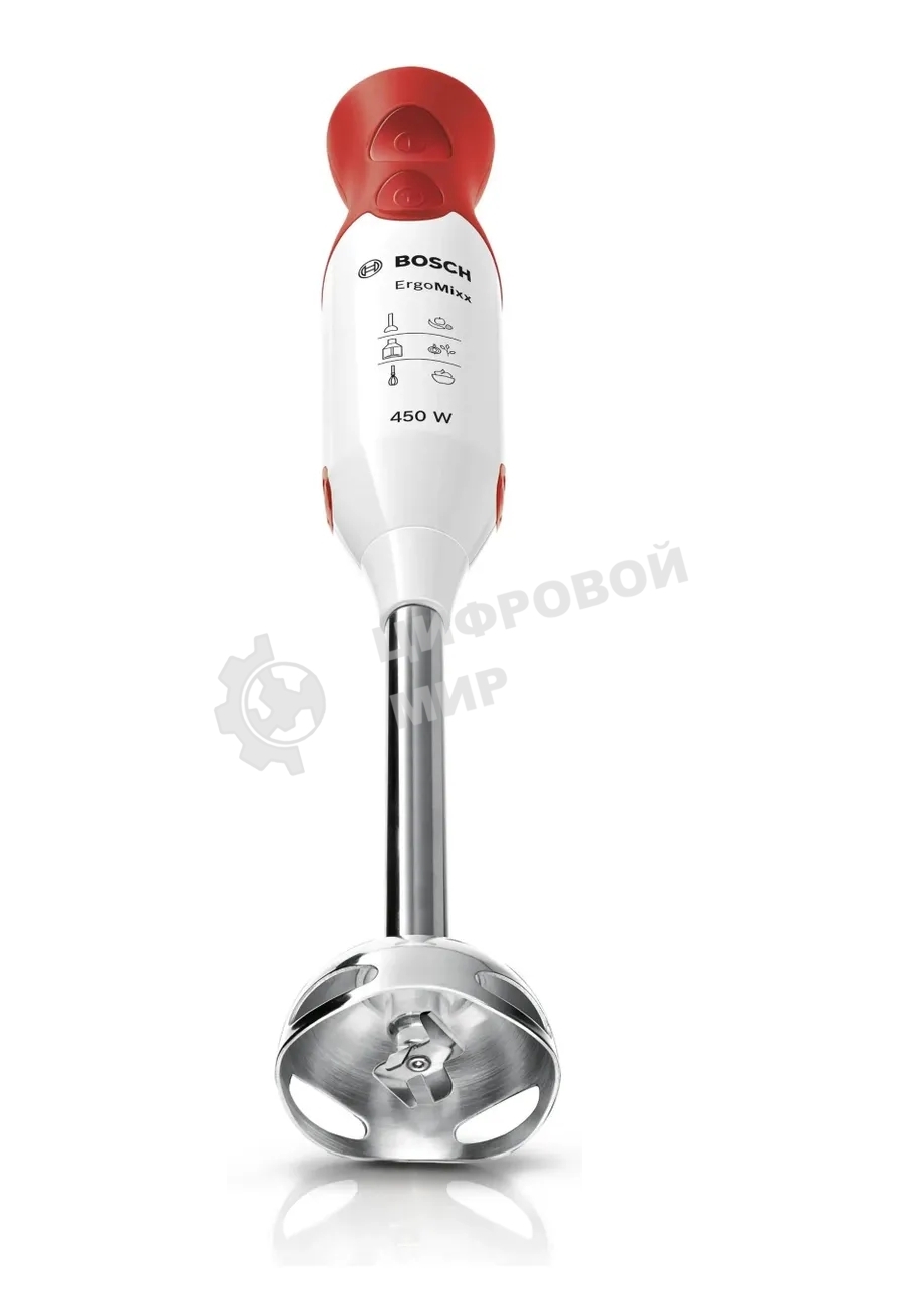 Блендер погружной Bosch MSM64110 450 Вт, белый/красный