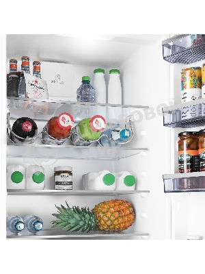 Встраиваемый холодильник Maunfeld MBF193SLFWGR Inverter белый двухкамерный 229/76 л морозилка снизу