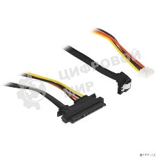 Кабель питания Sata Cablexpert CC-XH2.54-SATAL-40CM, XH2.54 4pin+ Sata угловой 7pin/Sata 7+15pin, 40 см, пакет