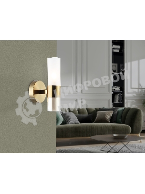 Настенный светильник Ambrella light LH55116 BS/FR/TI латунь/белый матовый/янтарь E14 max 40W 130*100*225