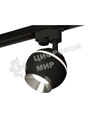 Светильник Ambrella light XT1102003 SBK/PSL черный песок/серебро полированное GU5.3 LED 3W 4200K (A2521, C1102, N7032)