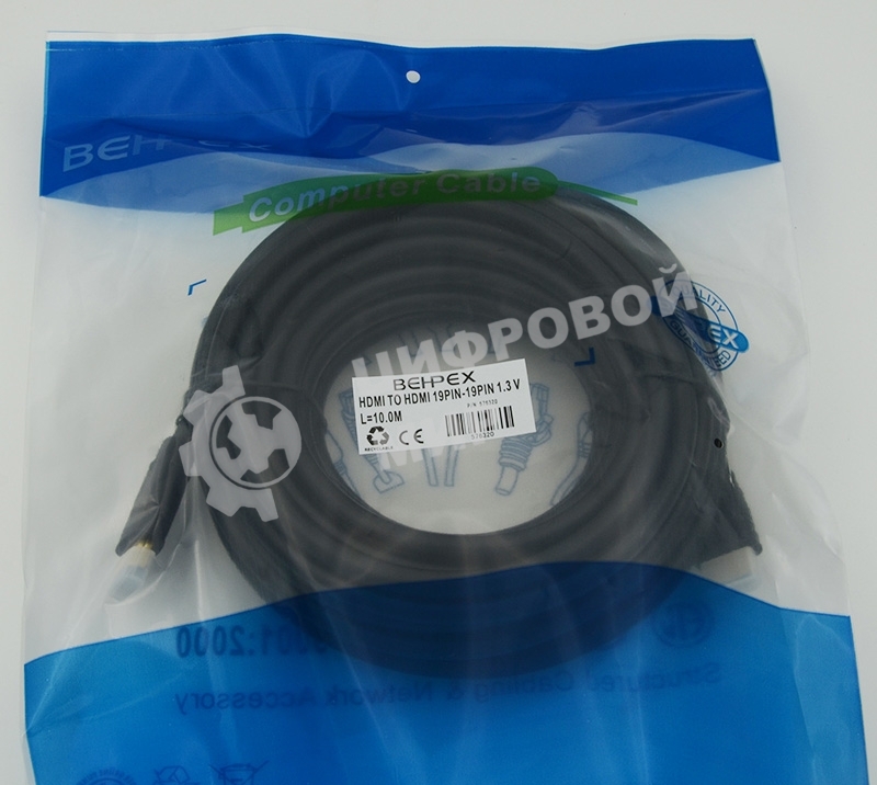 Кабель аудио-видео Behpex HDMI (m)/HDMI (m) 10м. черный