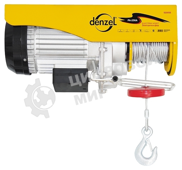 Тельфер Denzel TF-250электрический 0.25т 540Вт высота 12м 10 м/мин