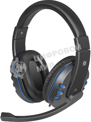 Гарнитура Defender Warhead G-160 чёрный/синий, проводная