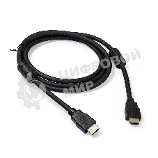 Кабель HDMI Exegate EX287723RUS EX-CC-HDMI2-1.8F (19M/19M, v2.0, 1,8м, 4K UHD, Ethernet, ферритовые кольца, позолоченные контакты)