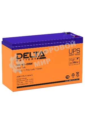 Батарея для ИБП Delta HR 12-28 W (12V, 7Ah)