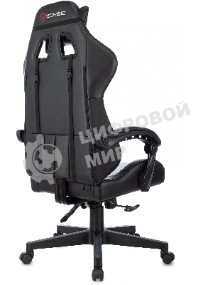 Кресло Zombie GAME TETRA черный/красный, экокожа, 120 кг, механизм качания