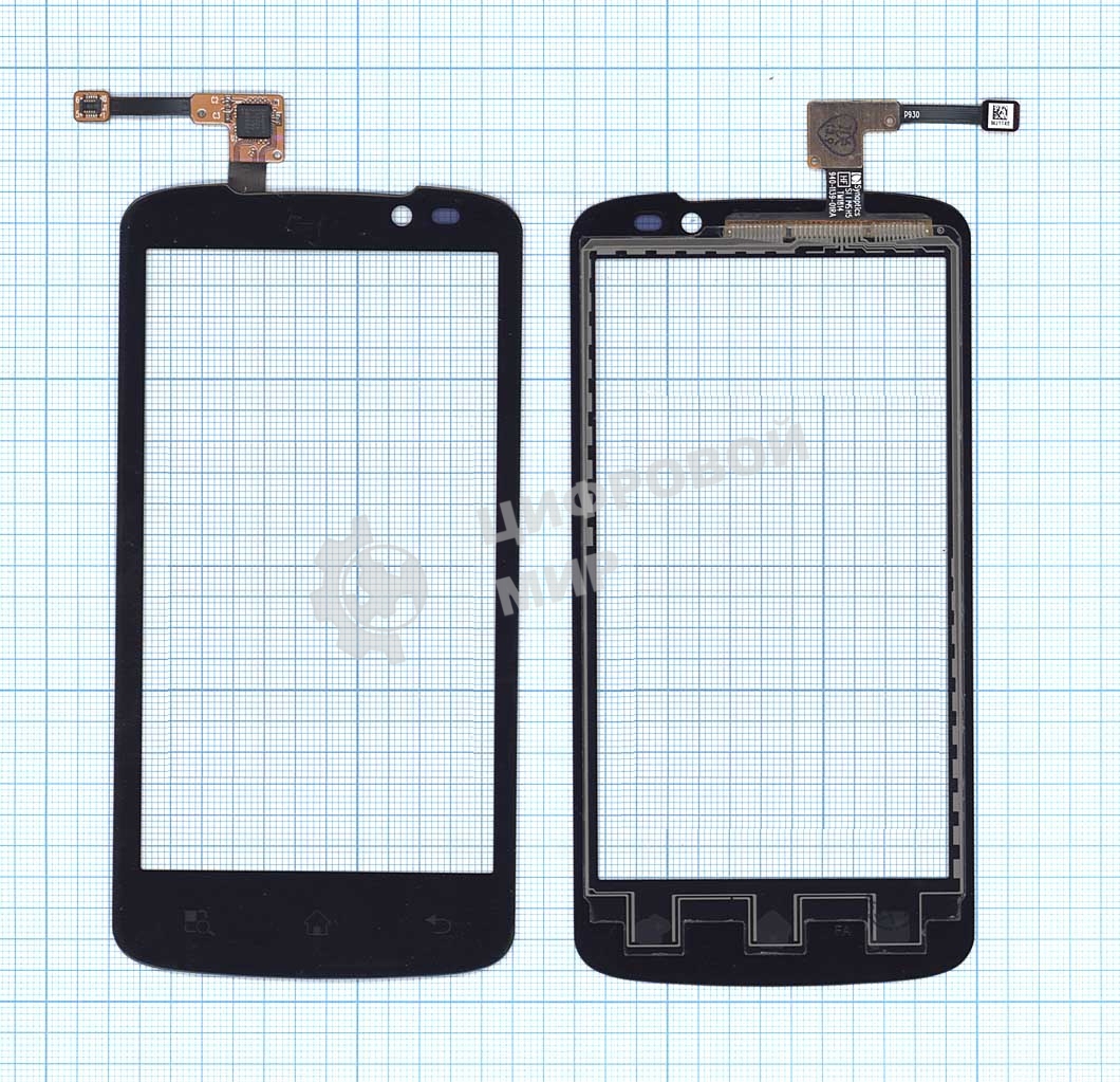 Сенсорное стекло (тачскрин) для LG P930 Nitro HD, черное
