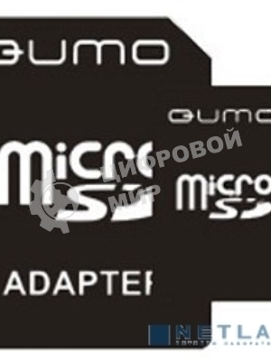 Флеш карта QUMO QM4GMICSDHC4 4Gb MicroSDHC Class 4, SD adapter