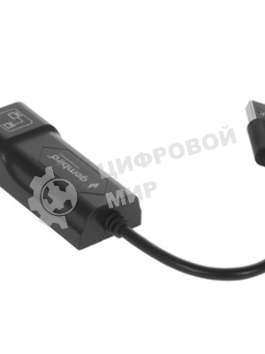 Сетевой адаптер Ethernet Gembird NIC-U10, Type-C USB 2.0 - Fast Ethernet adapter, пластик, черный, RTL8152