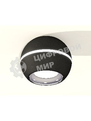 Светильник Ambrella Light XS1102002 SBK/PSL черный песок/серебро полированное MR16 GU5.3 LED 3W 4200K (C1102, N7023)