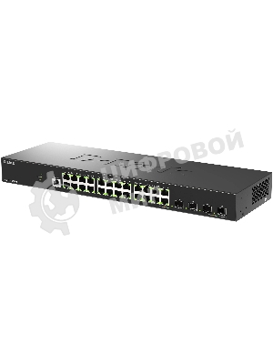 Коммутатор D-Link DGS-1210-28X/ME/C1A, 24×1 Гбит/с + 4×10 Гбит/с SFP+, управляемый