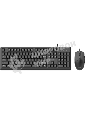 Комплект клавиатура+мышь Acer OCC500 проводной, USB, 1200 DPI, черный