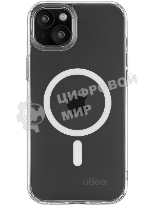Чехол (клип-кейс) uBear для Apple iPhone 15 Plus Real Mag Case with MagSafe прозрачный (CS254TT67RL-I23M)