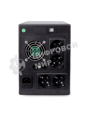 Источник бесперебойного питания Powerman Smart Sine 1500VA/1050W, 220V, Line-Interactive, LCD, Tower, Out: 4xShuko, черный*SmartSine1500