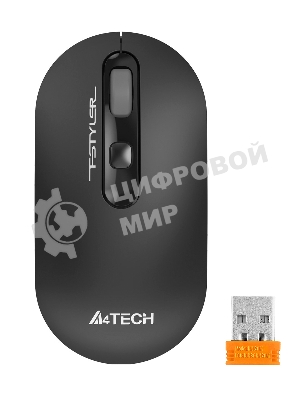 Мышь беспроводная A4Tech Fstyler FG20 серый, 2000 dpi, радиоканал, USB, кнопки - 4