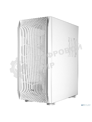 Компьютерный корпус Ginzzu GL 185 белый боковая дверца закаленное стекло на петлях на магнитах