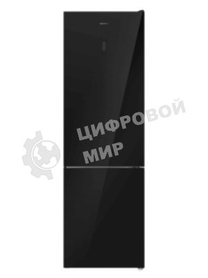 Холодильник Maunfeld MFF192NFB01 Inverter черный стекло трехкамерный 334/184л морозилка снизу, No Frost, Side by Side