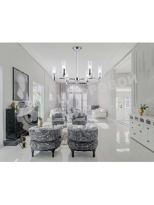 Люстра Ambrella light LH55151/6 CH/CL хром/прозрачный E14/6 max 40W D675*520