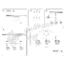 Светильник Ambrella light TR8753/3 BK/WD черный/дерево IP20 E27/3 435*115*200