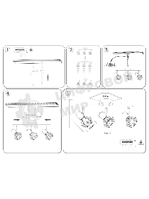 Светильник Ambrella light TR8753/3 BK/WD черный/дерево IP20 E27/3 435*115*200