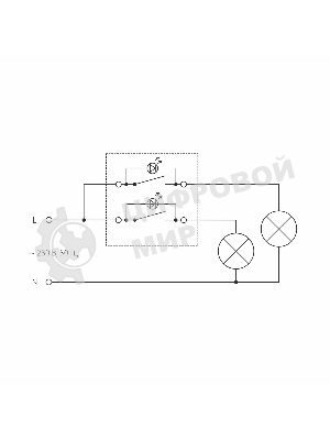 Выключатель двухклавишный с подсветкой WERKEL (cеребряный рифленый) W1120109