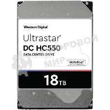 Жесткий диск Western Digital Original SATA-III 18Tb 0F38459 WUH721818ALE6L4 Ultrastar DC HC550 (7200rpm) 512Mb 3.5