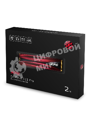 Накопитель SSD ADATA 2.0Tb, PCI-E 3.0 x4, XPG S11 Pro, M.2 2280, R/W 3500/3000Mb/s RET