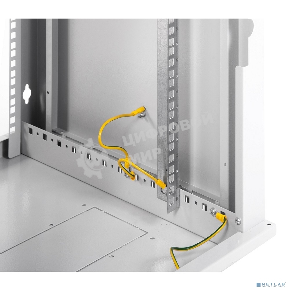 Шкаф телекоммуникационный настенный разборный ЦМО 18U (600 х 350) дверь стекло, черный (ШРН-Э-18.350-9005)
