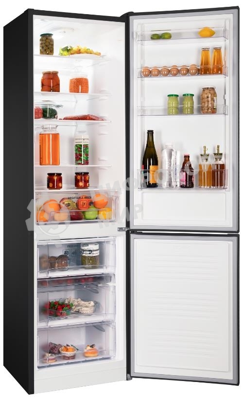 Холодильник Nordfrost NRB 154 B черный матовый двухкамерный 238/115 л морозилка снизу, капельная система